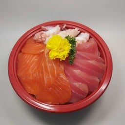 171 ข้าวหน้าแซลมอนทูน่าหมึกทาโกะ