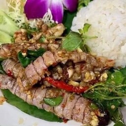 ข้าว-กั้งผัดกะเพรา