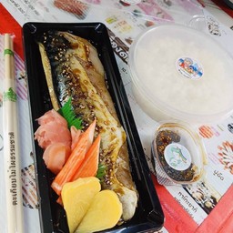 Set ปลาซาบะเทอริยากิ+ข้าว มีไข่หวานปูอัดแถมจ้า