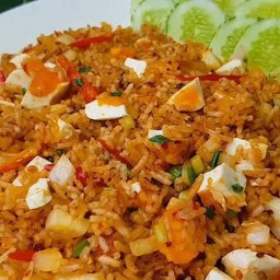 ข้าว ผัดไข่เค็มน้ำพริกเผา