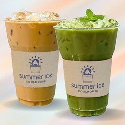 ซัมเมอร์ไอซ์เอสเพรสโซ่ และ ซัมเมอร์ไอซ์เคลียร์มัทฉะ (ซื้อ 1 แก้ว แถม ฟรี 1 แก้ว)