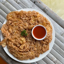 ข้าวราดไข่เจียวกรอบหมูสับ