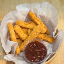 ไก่แท่งทอดกรอบ 10 แท่ง พร้อมซอส