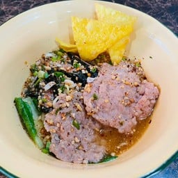 หมี่ขาวต้มยำน้ำใส-หมูกระบวย
