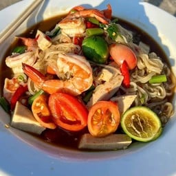 ตำเส้นเล็ก กุ้งสุก (กุ้ง 6-7ตัวแล้วแต่ขนาด)