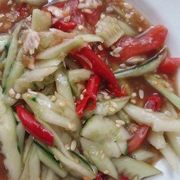 ตำแตง ( เลือกเนื้อสัตว์ได้เองตามใจชอบ ) โปร 90.-