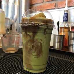 ชาเขียวกาแฟ (ปั่น)