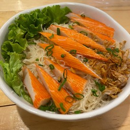 หมี่คลุกปูอัด Rice Vermicelli With Crab Stick