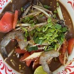 ตำปูปลาร้ากุ้งสด