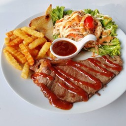 สเต๊กเนื้อสันนอก