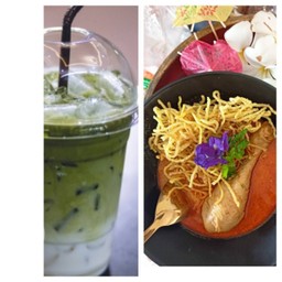 ข้าวซอยไก่มัชฉะนม