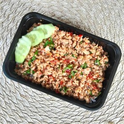 กระเพราหมูสับพิเศษ (ไม่ไข่)