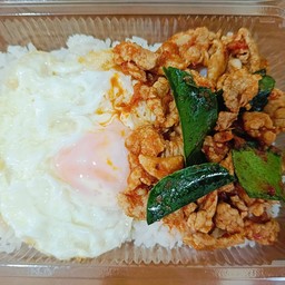 ข้าว+พริกแกงไก่+ไข่ดาว