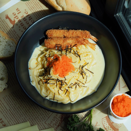 สปาเก็ตตี้ครีมไข่กุ้ง