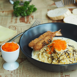 สปาเกตตี้ครีมไข่กุ้ง