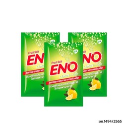 ENO อีโน ฟรุตซ้อลต์ ยาผงฟู่ลดกรด บรรเทาอาการท้องอืดท้องเฟ้อ รสมะนาว4.3 ก.(3ซอง)