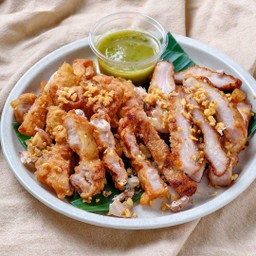 หมูสามชั้นทอด ขายเป็นขีด