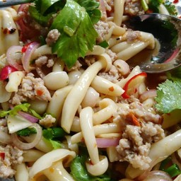 ยำเห็ดรวมหมูสับ ไม่ใส่เส้น