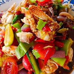 ตำยกร้าน (ตำเหลาทะเลสุก)