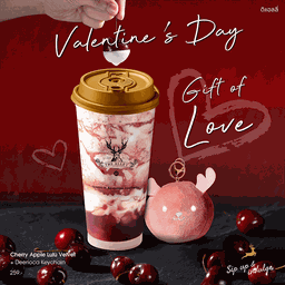 Cherry Apple Lulu Velvet Size L + Deerioca Keychain