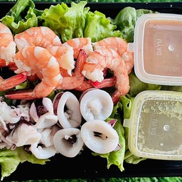 [อร่อยซ่ากับโค้ก] เมี่ยงกุ้ง+หมึก +  โค้ก ออริจินัล (ขวด)