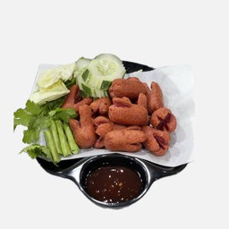 ไส้กรอกแดงทอด