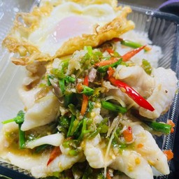 เนื้อปลาเก๋าผัดขิง