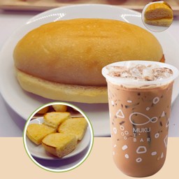 ชานมไต้หวัน+ขนมปังยีสต์ธรรมชาติอบร้อน