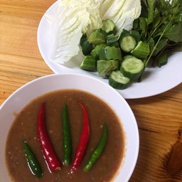 น้ำพริกกะปิ+ผักสด