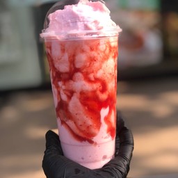 นมสดสตอเบอร์รี่แพสชั่น (หวานเปรี้ยวจี้ดจ้าด)22oz