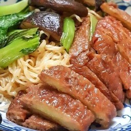 บะหมี่เป็ดเจ vegan mushroom  meat (duck)