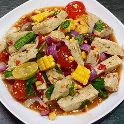 ยำข้าวโพด+หมูยอ(อย่างดี)