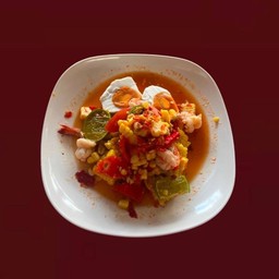 ตำข้าวโพดกุ้งสุกไข่เค็ม