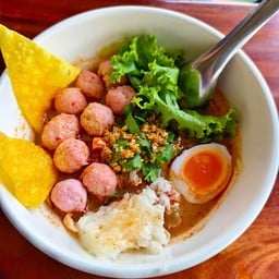 ก๋วยเตี๋ยวต้มยำน้ำข้น - หมูเด้ง