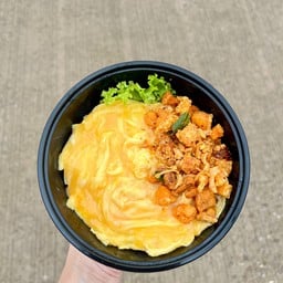 ข้าวไข่ข้น น้ำพริกกากหมู