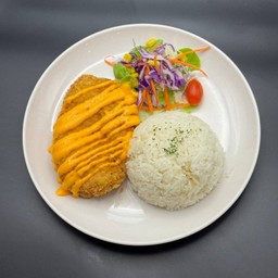 ข้าวชีสดิ๊ปไก่ทอด