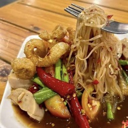 ตำเส้นเล็กแคปหมู