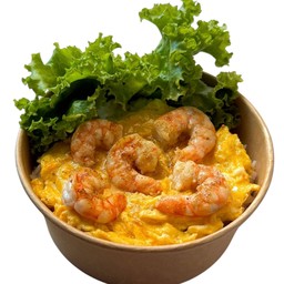 ข้าวหอมมะลิไข่ข้น+กุ้ง