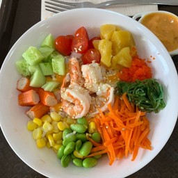ข้าวโปเกโบลว์กุ้งย่าง