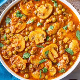 แกงเห็ดถั่วลันเตา