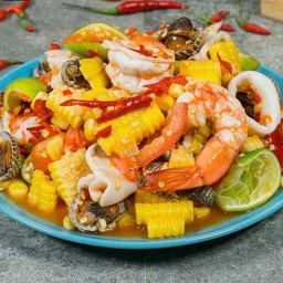 ตำข้าวโพดทะเลรวม