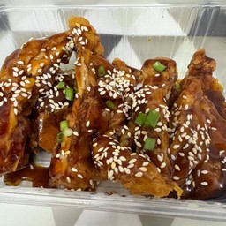 สะโพกไก่ทอด ซอสเทอริยากิ ข้าวสวย