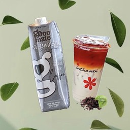 นมโอ๊ตชาไทยลาเต้