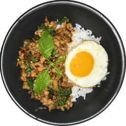 กะเพราะหมูสับ