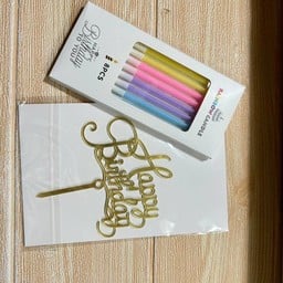 ป้ายเบิร์ดเดย์+เทียน