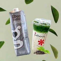 นมโอ๊ตชาเขียวลาเต้