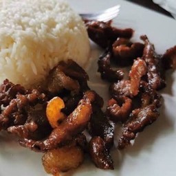 ข้าวเนื้อเเดดเดียว