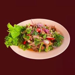 ยำคอหมูย่าง