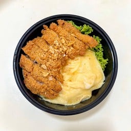 ข้าวไก่กรอบ ไข่ข้น