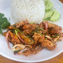 ข้าวยำไก่แซ่บ ธรรมดา